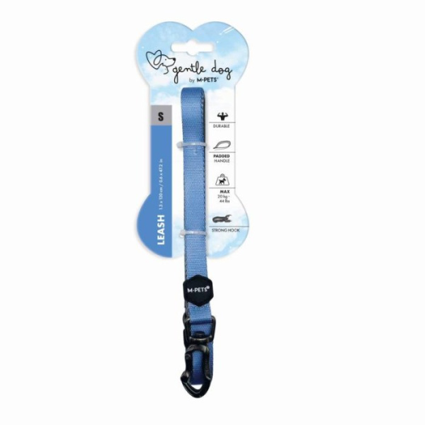MPets GENTLE DOG Поводок S синий до 20 кг 1.5х120 см